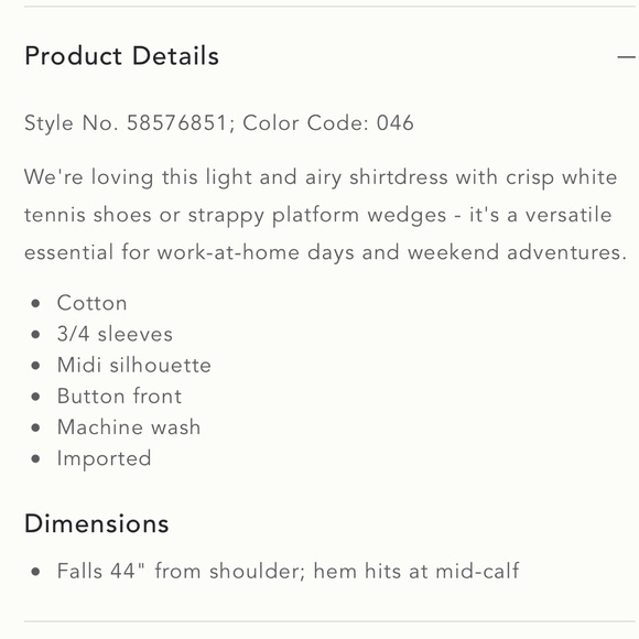 Anthropologie | DELFINA MIDI SHIRTDRESS |Size Med - Picture 4 of 6